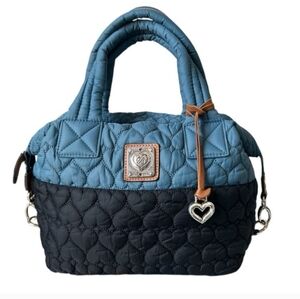 Brighton Kayden Quilted Nylon Satchel EUC